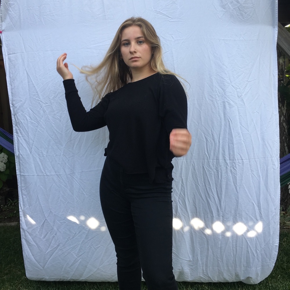 Black sweater top